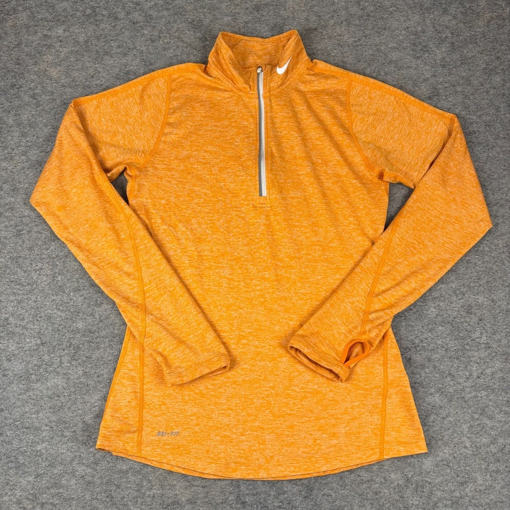 Nike Dri Fit Heathered Element 1/2 Zip Pullover Running Shirt Womens Small S
